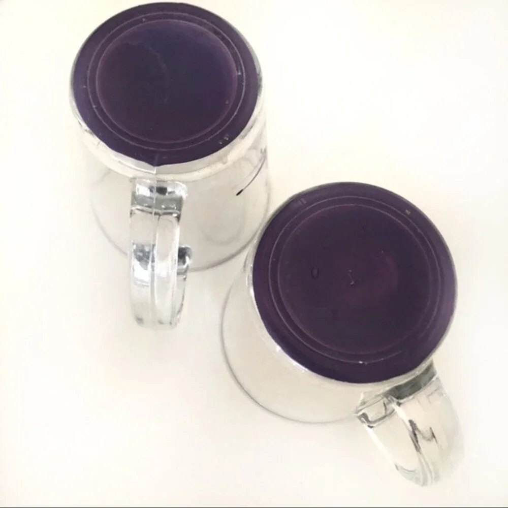 Diva LAS VEGAS Set of Two Clear Glass Coffee Tea Mugs